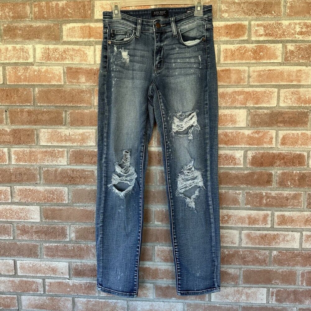 Judy Blue Distressed Boyfriend Jeans Size 1 / 25 Ripped